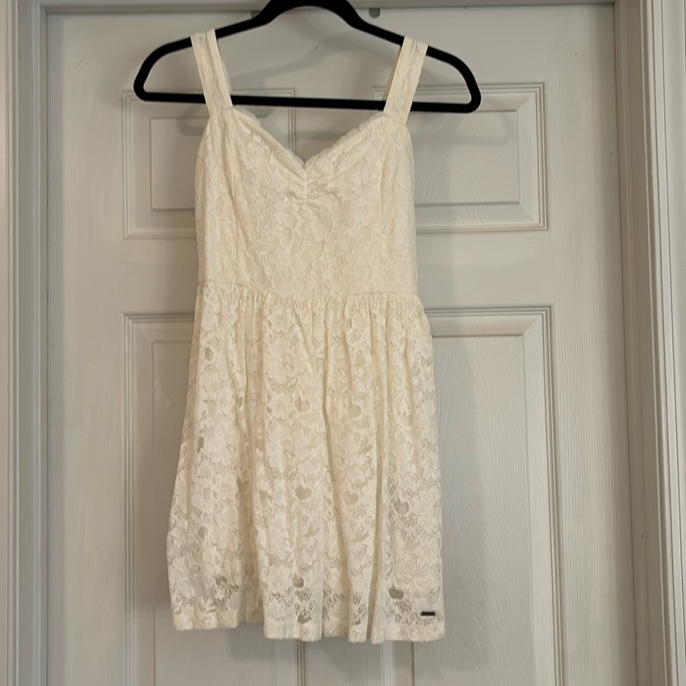 Hollister white lace sundress small worn once